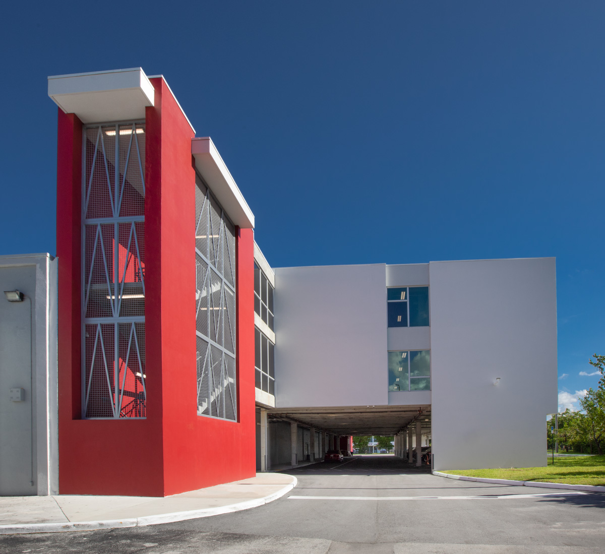 Architectural view of the Mater Academy stem charter high school in Miami, FL